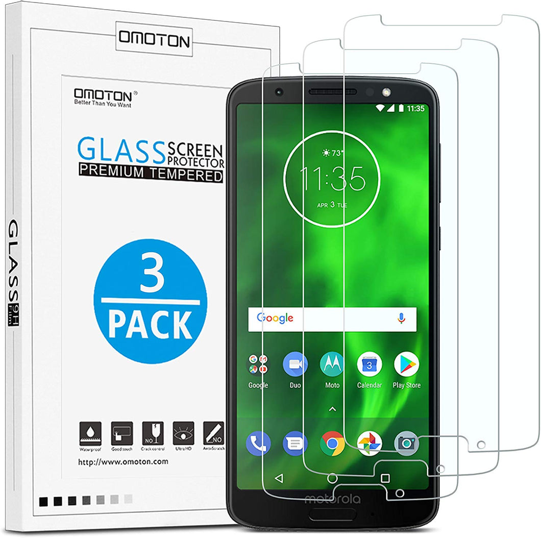 OMOTON | Moto G6 Play Screen Protector [3 Pack]